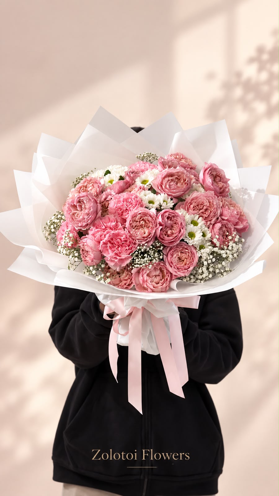 Julieta Rose Pink Carnation Bouquet Dubai