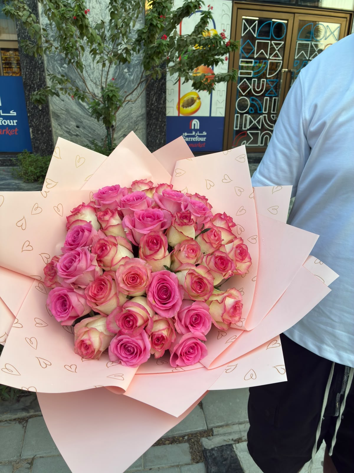 Pink Double Colour Bouquet Dubai