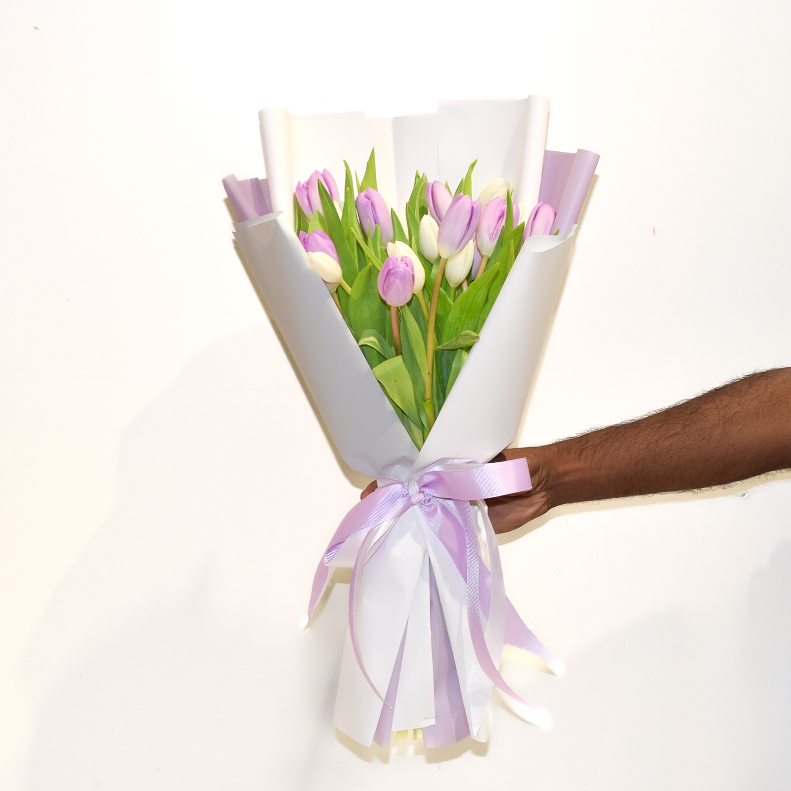 Purple White Tulips Dubai