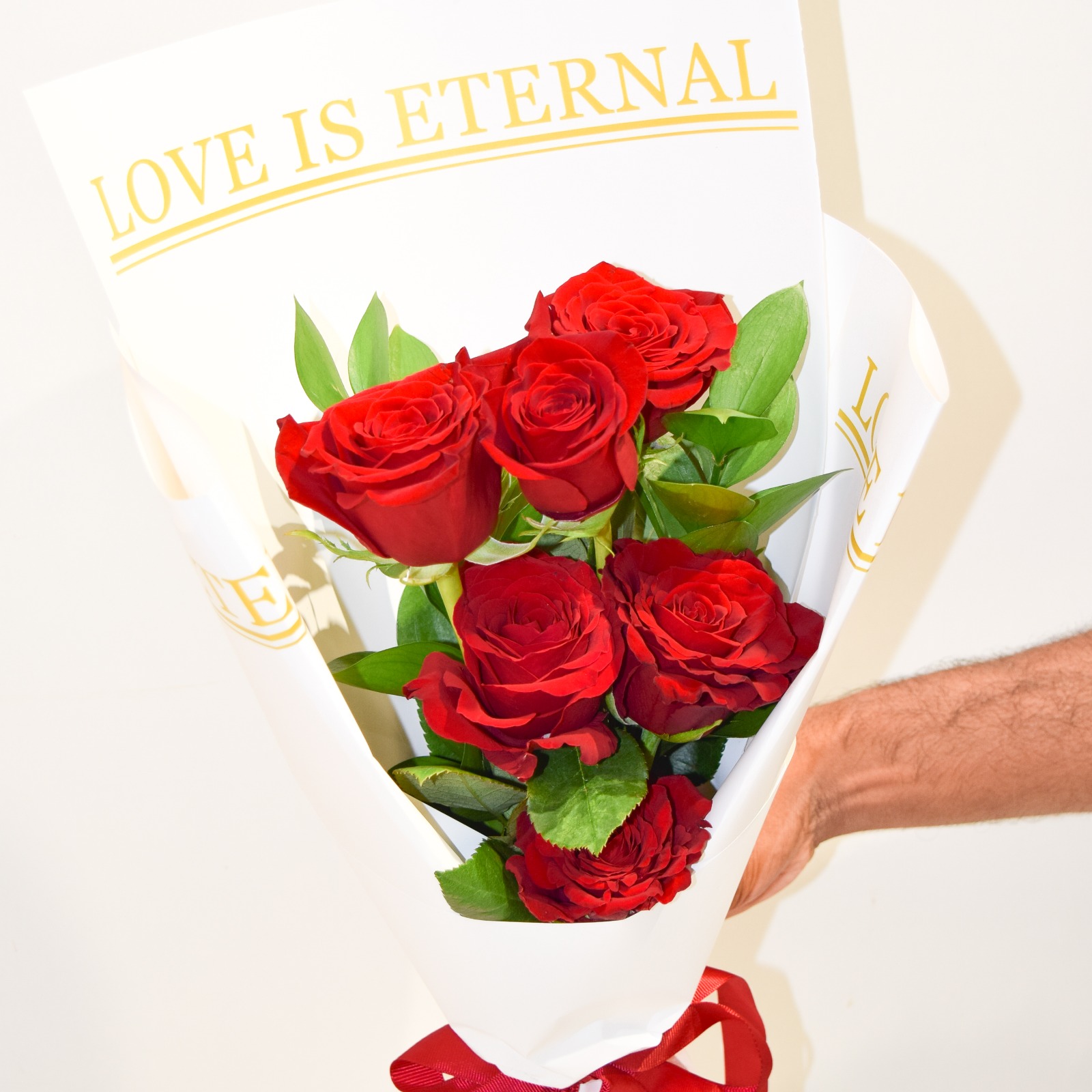 Red Roses Simple Bouquet Dubai