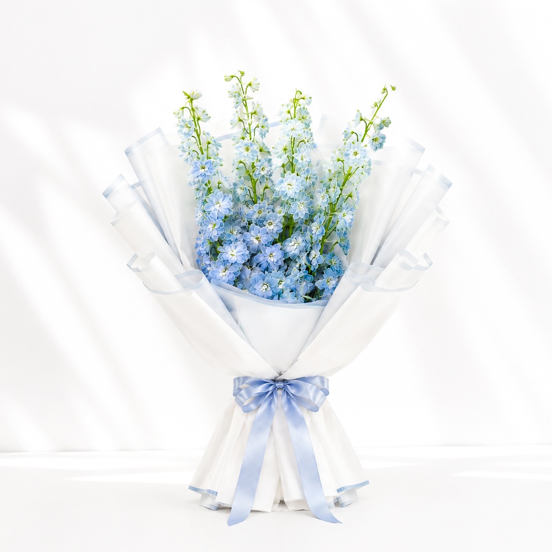 True Blue Delphinium Bouquet Dubai