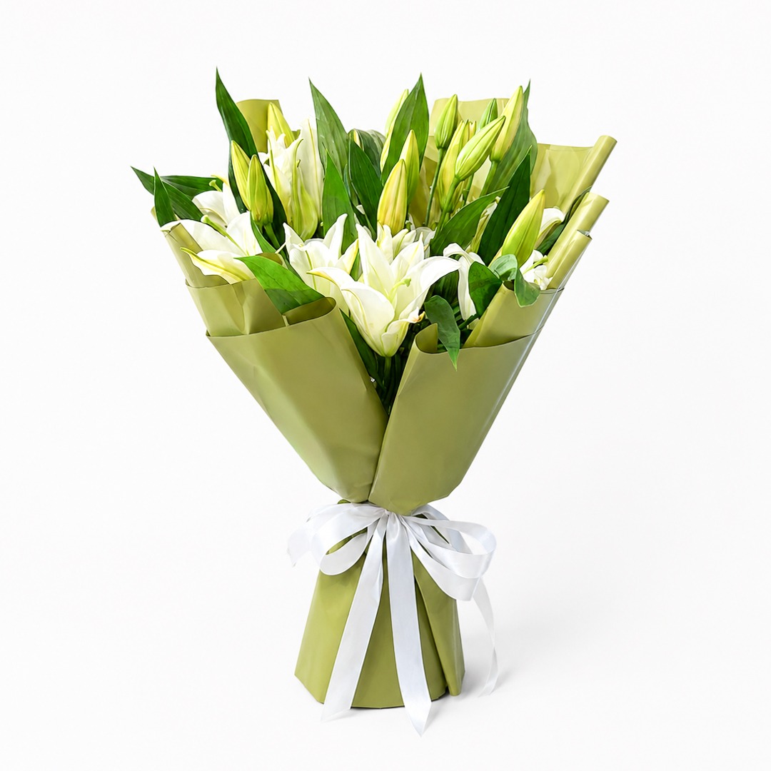 White Lilies Bouquet Dubai